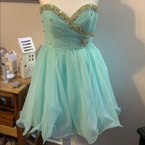 Light Blue Homecoming Dress